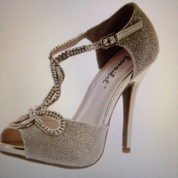Shoes - Prom Wedding Bridal Pageant Silver Rhinestone Heel
